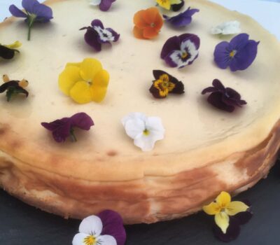 Edible.flowers.cheesecake.party.dessert.sussex.caterer